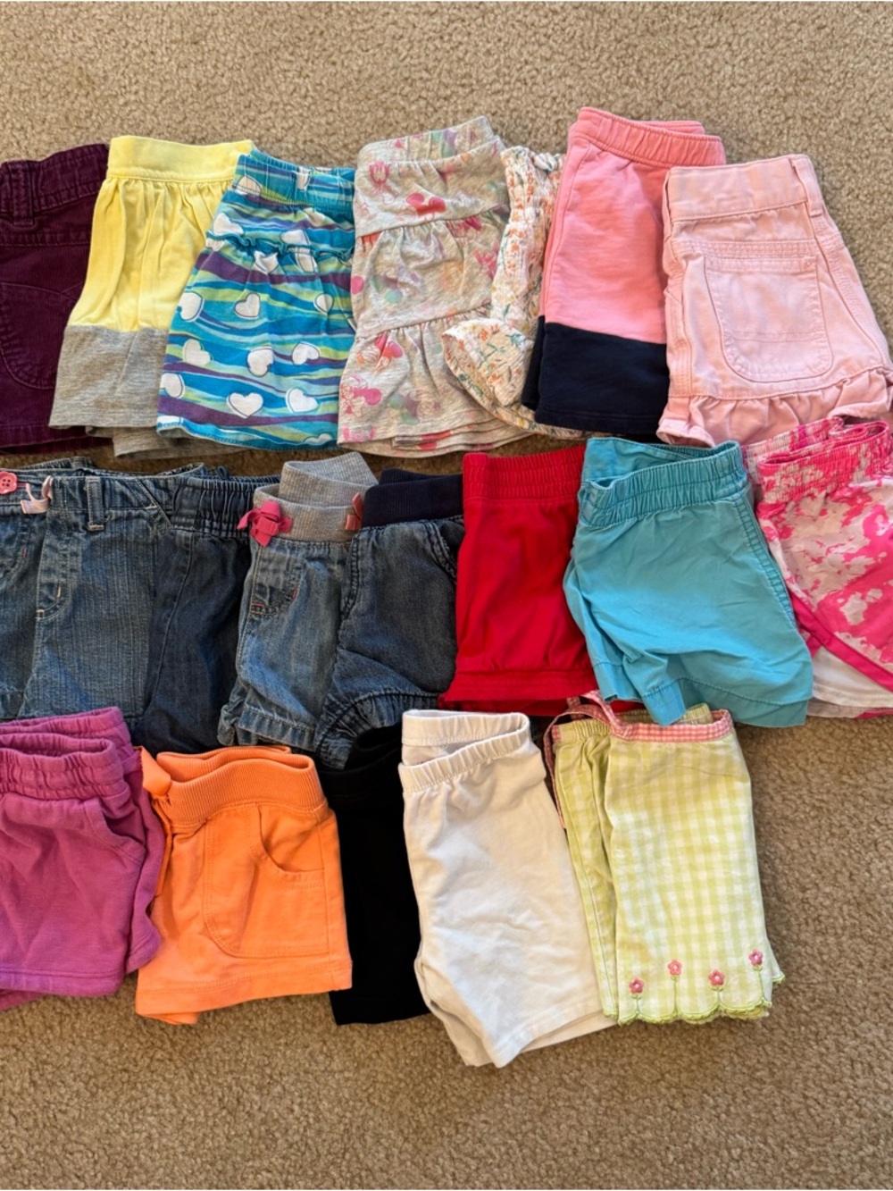 Kids Multicolor Shorts and Skorts Pack - Assorted Colors 20pcs